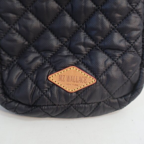 Womens MZ Wallace Metro Black Quilted Nylon Mini Crossbody Bag - Picture 7 of 10
